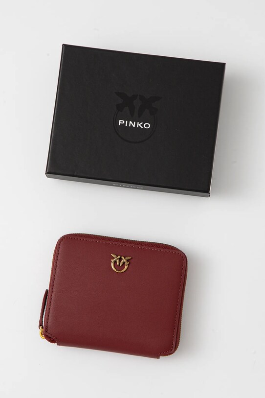 Pinko portofel de piele burgundia 100249.A0F1