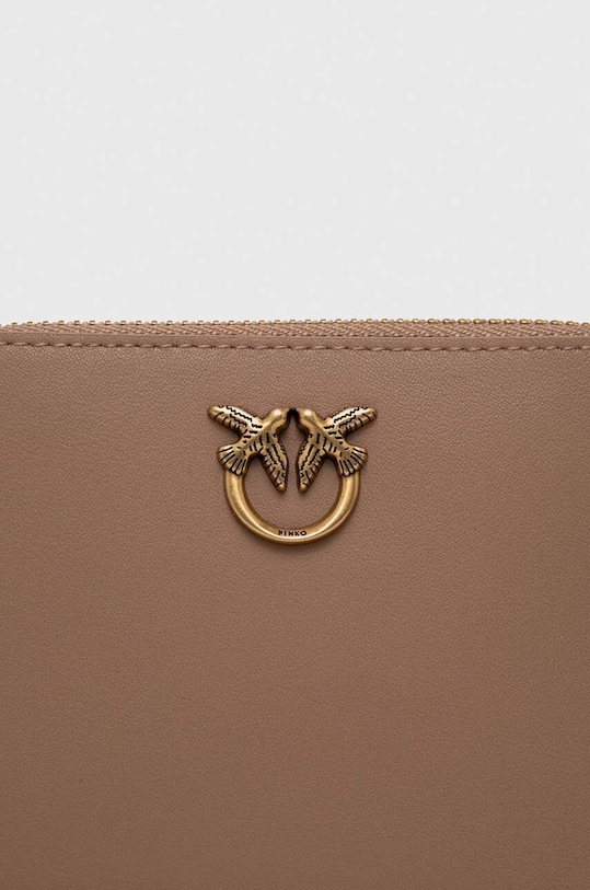 Accesorii Pinko portofel de piele 100249.A0F1 maro