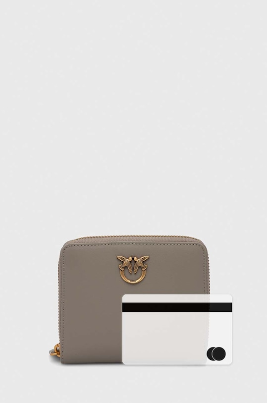 Pinko portofel de piele gri 100249.A0F1