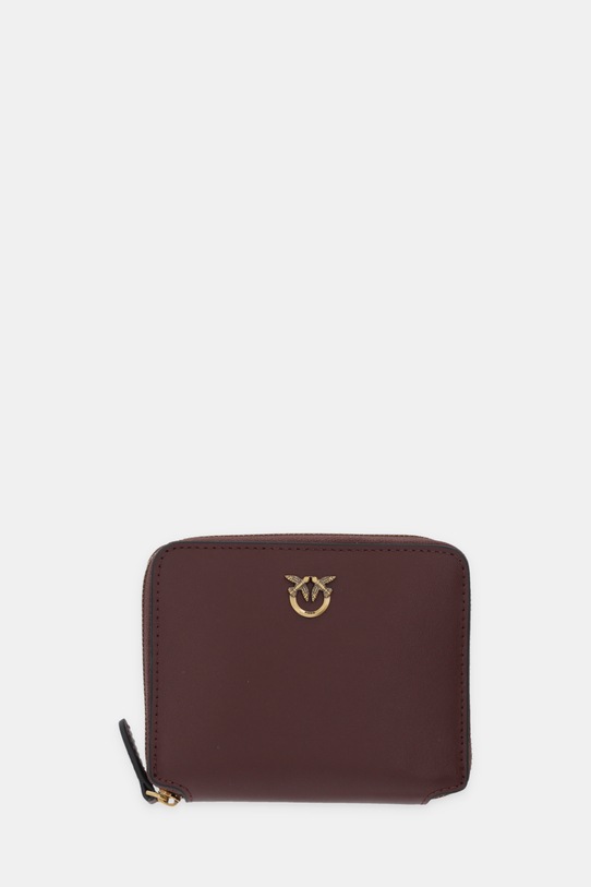 Pinko portfel skórzany skóra licowa bordowy 100249.A0F1