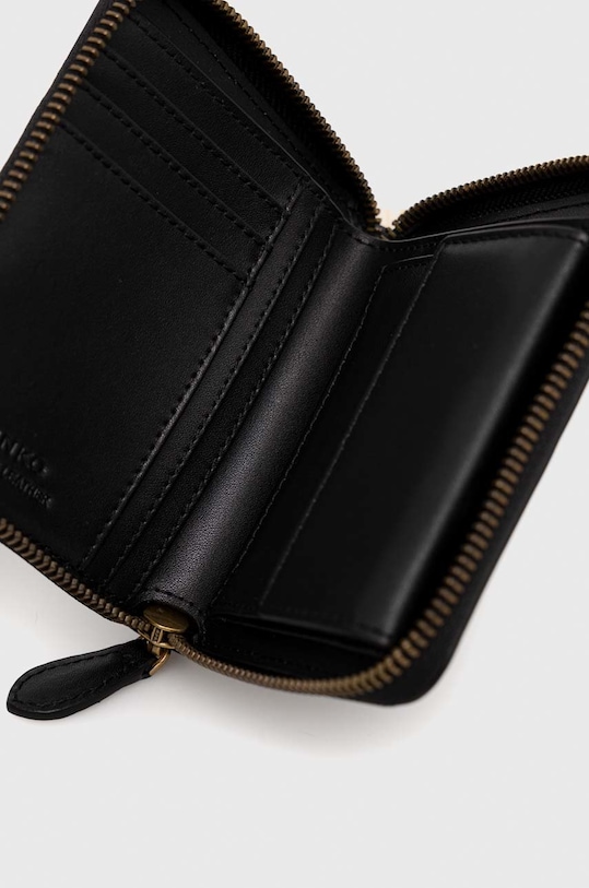 Δερμάτινο πορτοφόλι Pinko μαύρο 100249.A0F1