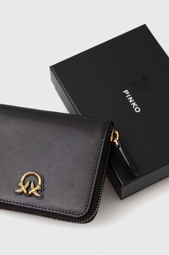 Δερμάτινο πορτοφόλι Pinko 100249.A0F1 μαύρο