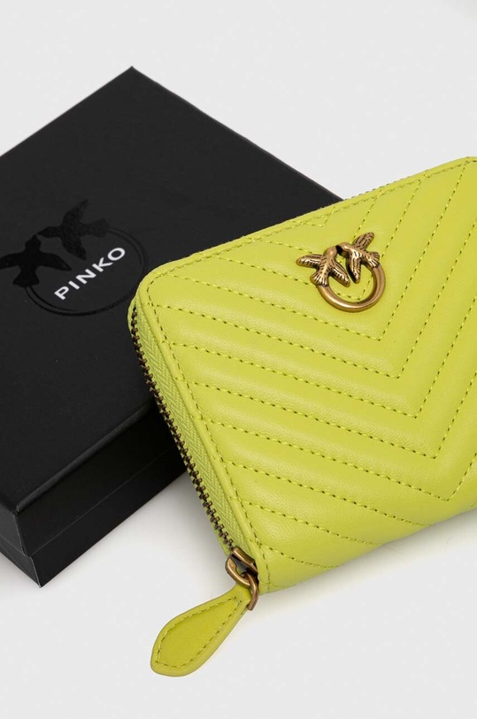 Δερμάτινο πορτοφόλι Pinko 100249.A0GK κίτρινο