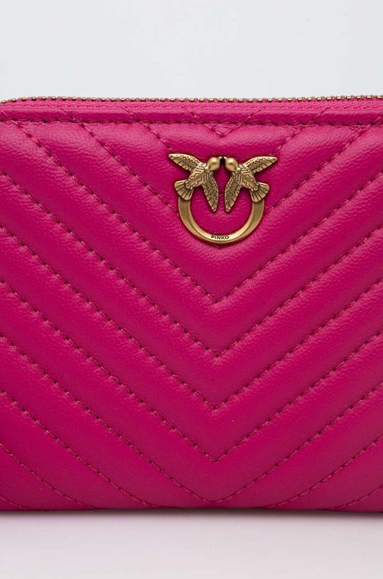 Akcesoria Pinko portfel skórzany 100249.A0GK różowy