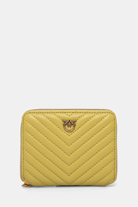 Pinko portofel de piele verde 100249.A0GK