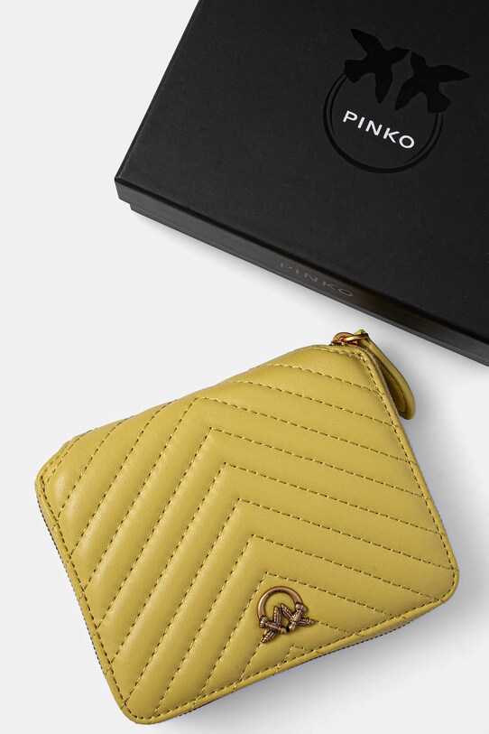 Pinko portofel de piele verde 100249.A0GK