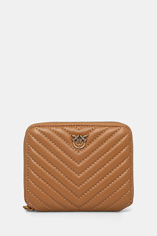 Kožni novčanik Pinko bez uzorka smeđa 100249.A0GK