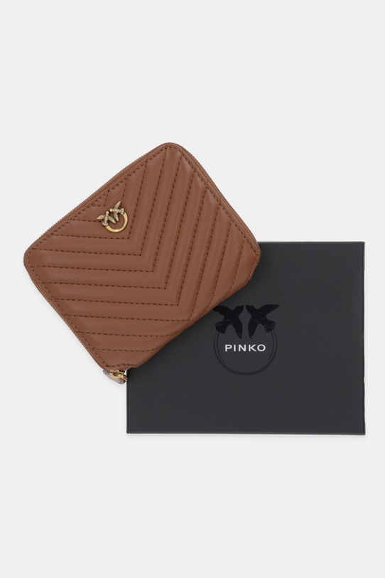 Pinko portfel skórzany 100249.A0GK brązowy
