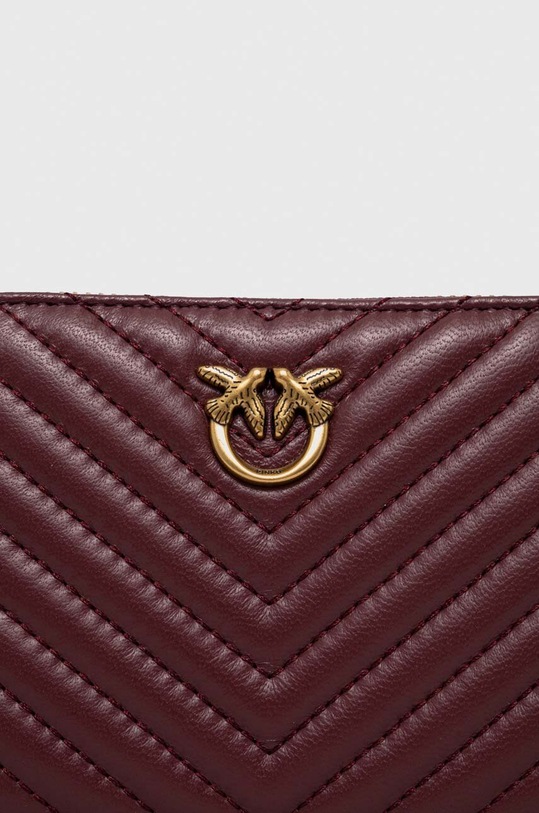 Akcesoria Pinko portfel skórzany 100249.A0GK bordowy