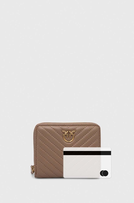Pinko portofel de piele maro 100249.A0GK