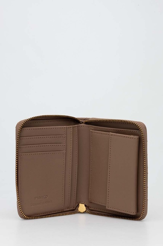 Accesorii Pinko portofel de piele 100249.A0GK maro