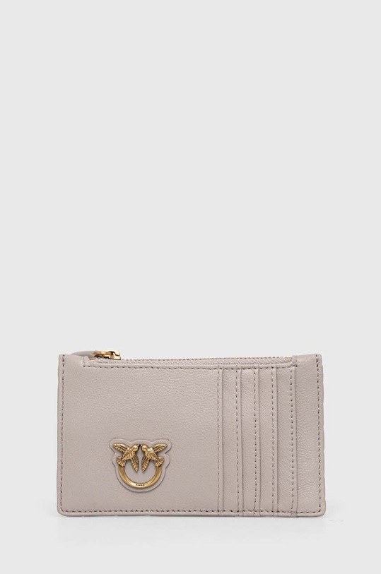 Kožená peněženka Pinko přírodní kůže šedá 100251.A0GK