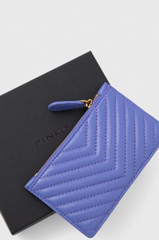Δερμάτινο πορτοφόλι Pinko 100251.A0GK μωβ NC00