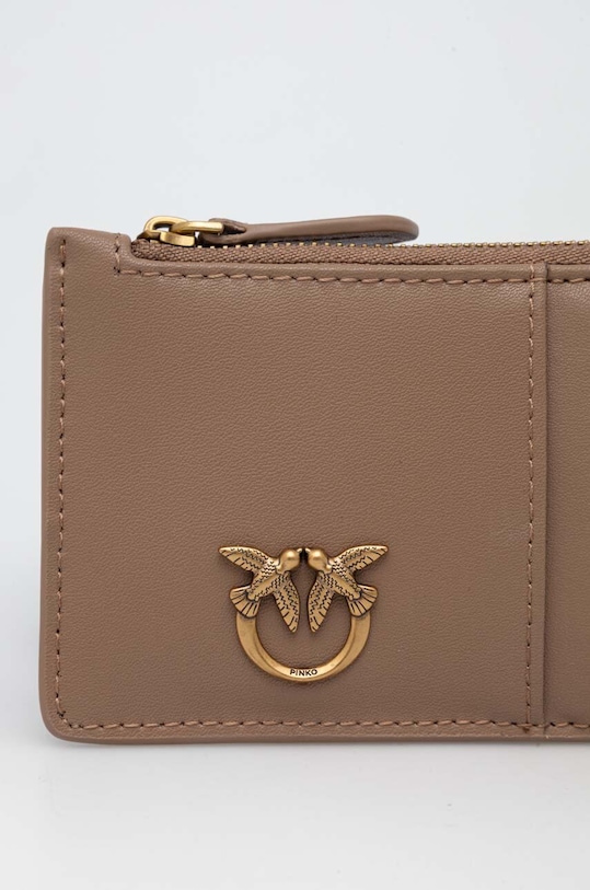 Akcesoria Pinko portfel skórzany 100251.A0GK brązowy