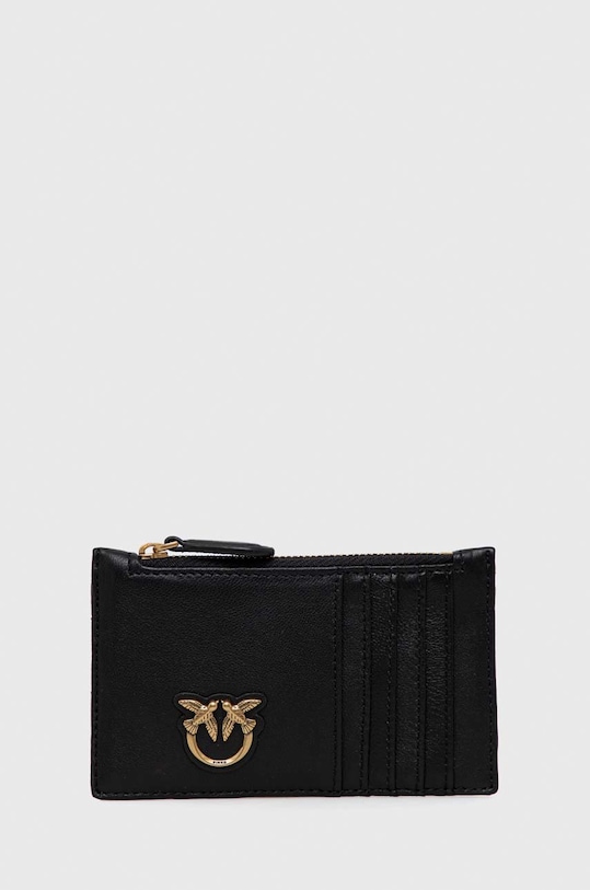Шкіряний гаманець Pinko лицьова шкіра чорний 100251.A0GK