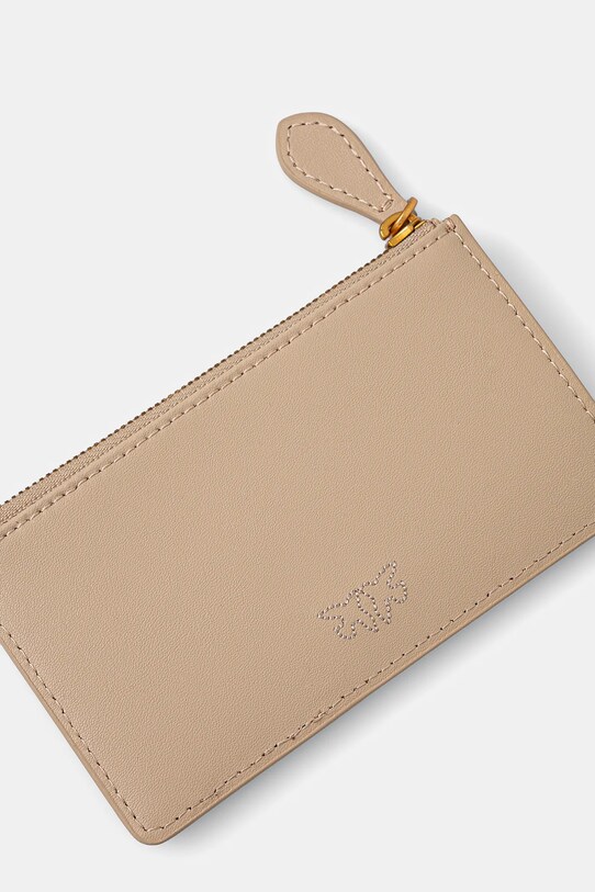 Δερμάτινο πορτοφόλι Pinko 100251.A0F1 μπεζ NC00
