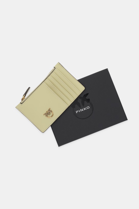 Pinko portfel skórzany żółty 100251.A0F1