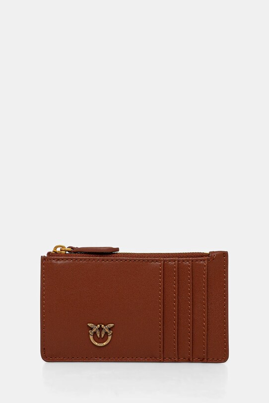 Pinko portofel de piele maro 100251.A0F1