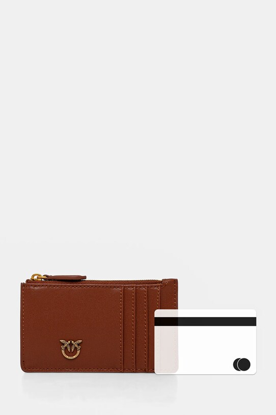 Pinko portofel de piele 100251.A0F1 maro