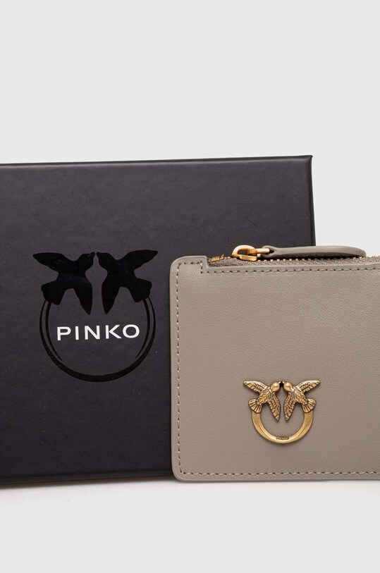 Accesorii Pinko portofel de piele 100251.A0F1 gri
