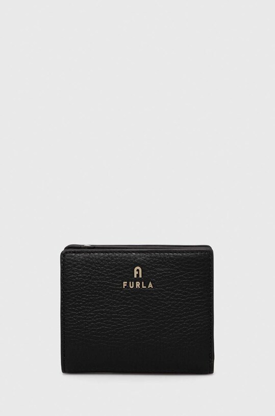 Шкіряний гаманець Furla лицьова шкіра чорний WP00307.HSF000.O6000