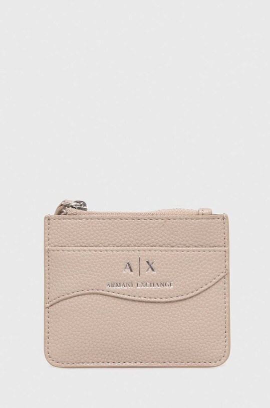 Гаманець Armani Exchange імітація лицьової шкіри бежевий 948539.CC783