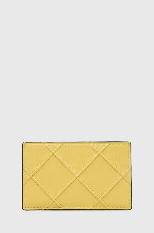 Шкіряний чохол на банківські карти Tory Burch лицьова шкіра жовтий 137147.700
