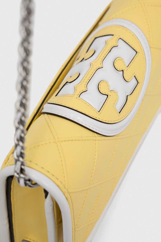 Kožená kabelka Tory Burch žltá 143502.700