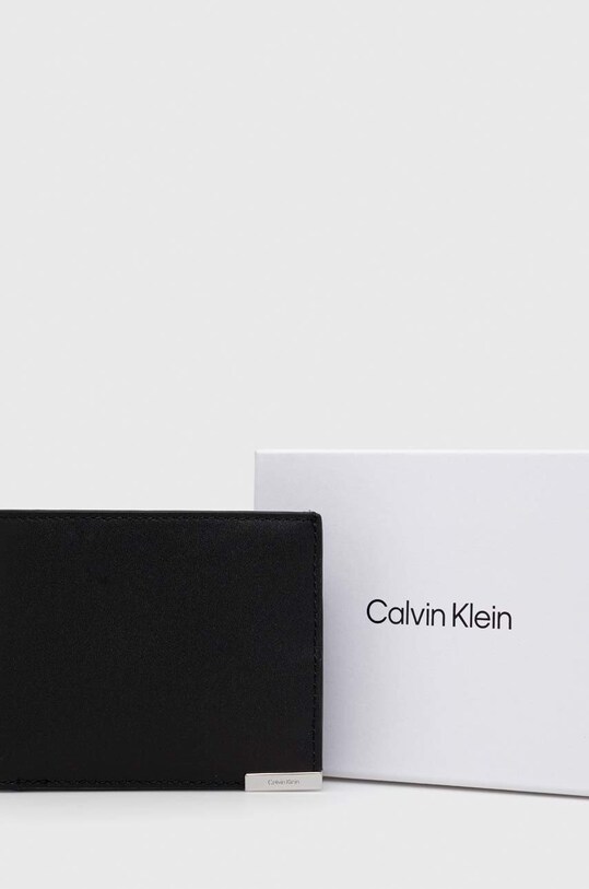 Шкіряний гаманець Calvin Klein K50K509976.PPYX чорний