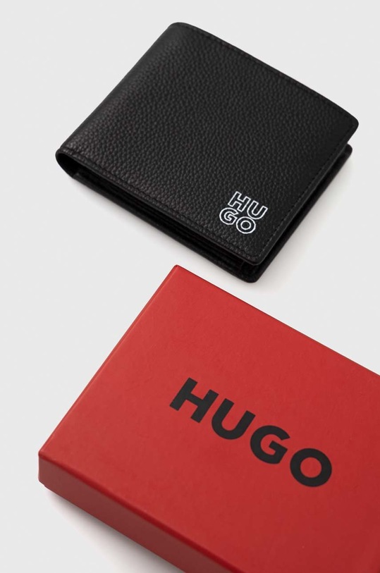 HUGO portfel skórzany czarny 50487011