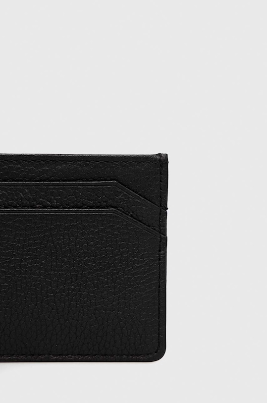 Akcesoria HUGO etui na kartę skórzane 50487005 czarny