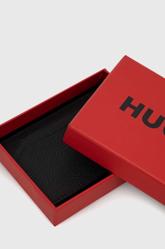 HUGO etui na kartę skórzane 50487005 czarny