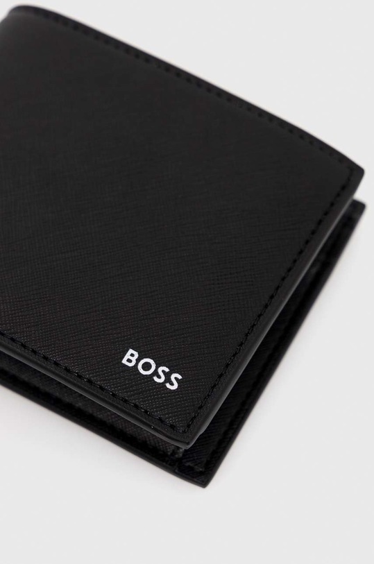 Akcesoria BOSS portfel skórzany 50485623 czarny