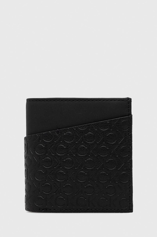 Kožená peněženka Calvin Klein přírodní kůže černá K50K510306.PPYX