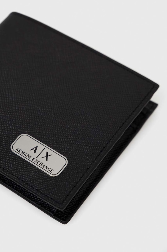 Kožená peněženka a klíčenka Armani Exchange 958487.CC843 černá