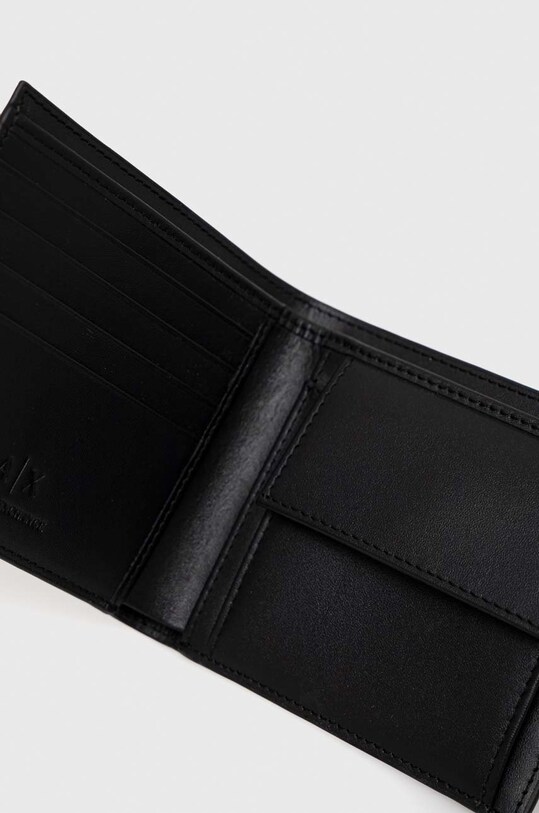 Kožená peňaženka a kľúčenka Armani Exchange 958487.CC845 čierna