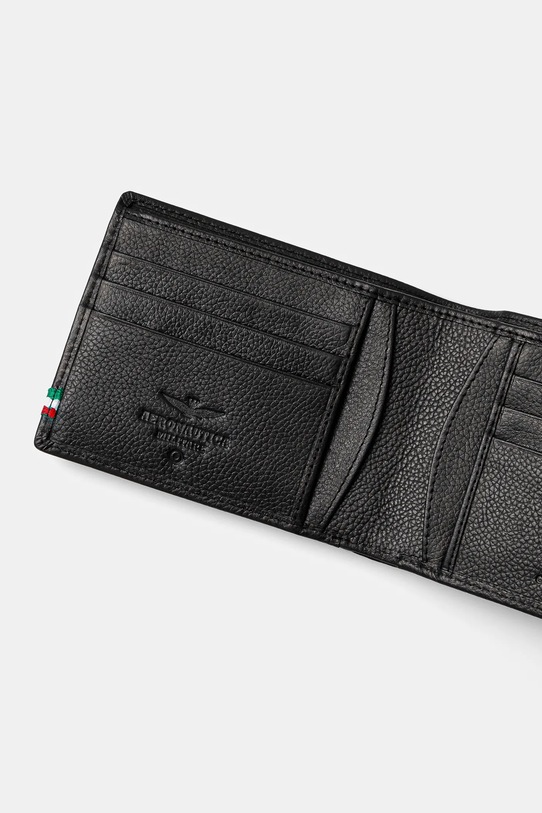 Aeronautica Militare portfel skórzany AM104 czarny SS23