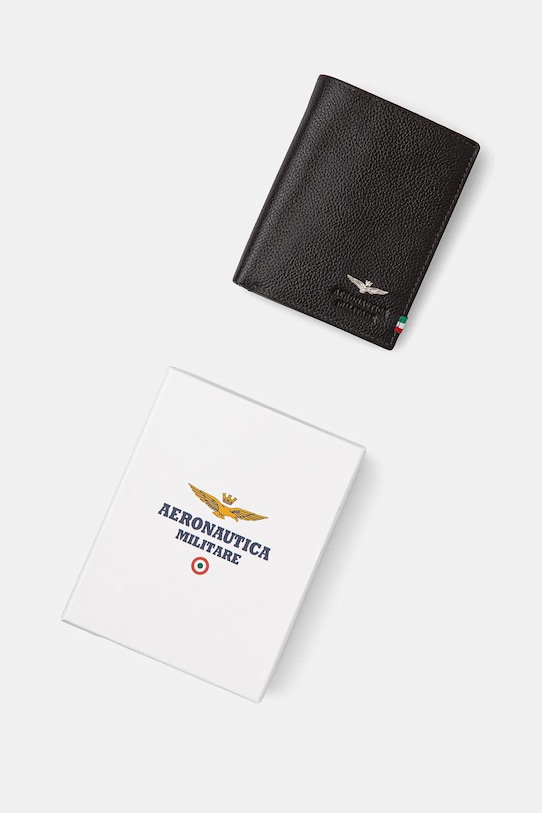 Kožená peňaženka Aeronautica Militare AM105 hnedá