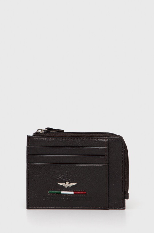 Aeronautica Militare portfel skóra licowa brązowy AM153