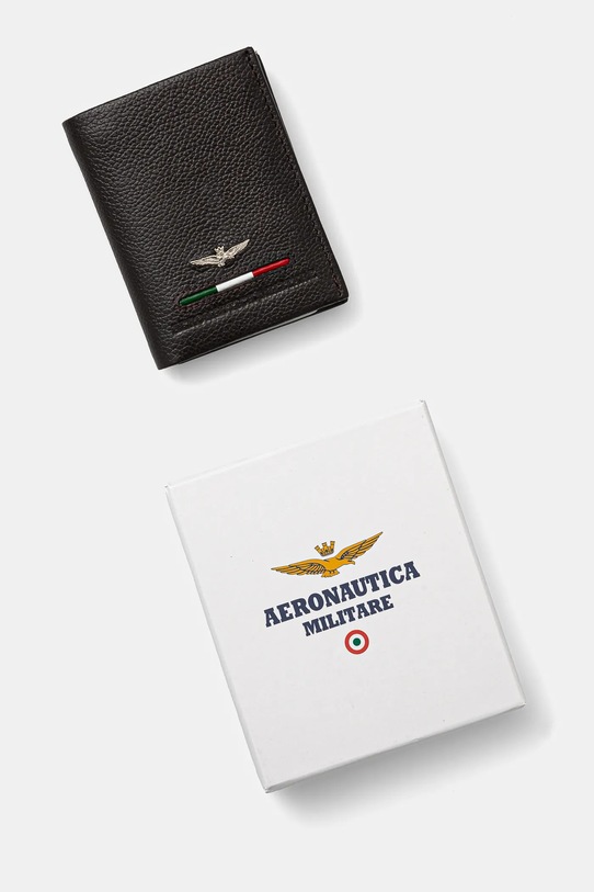 Aeronautica Militare portfel skórzany brązowy AM154