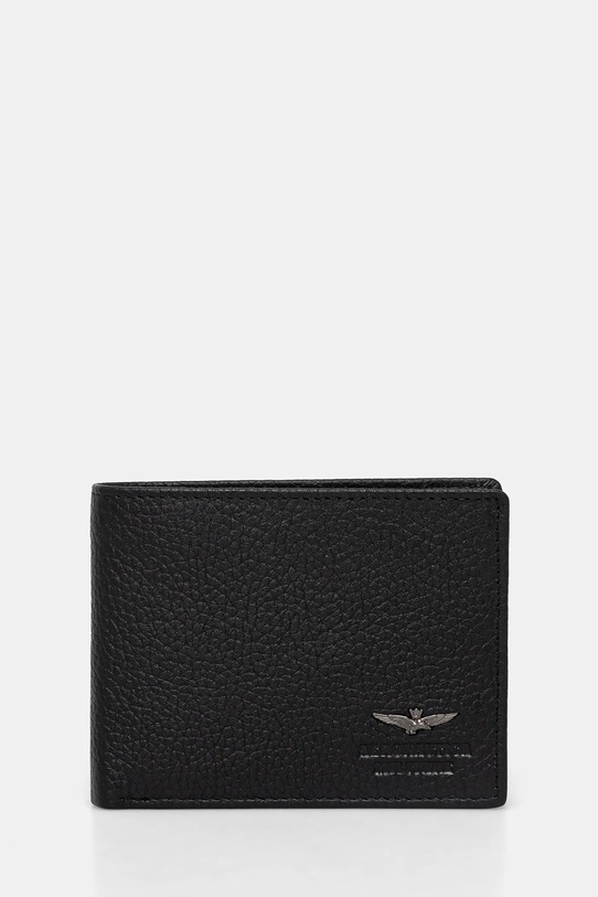 Aeronautica Militare portfel skórzany skóra licowa czarny AM183
