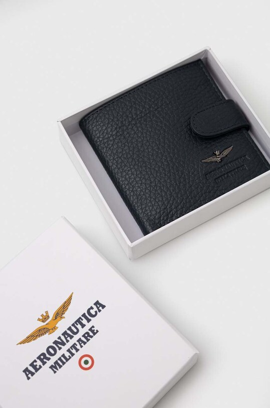 Aeronautica Militare portofel de piele bleumarin AM184
