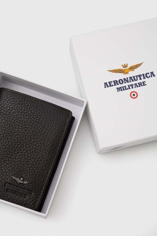 Kožni novčanik Aeronautica Militare smeđa AM186