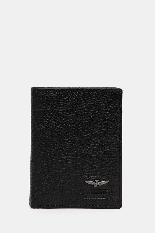 Aeronautica Militare portfel skórzany skóra licowa czarny AM186