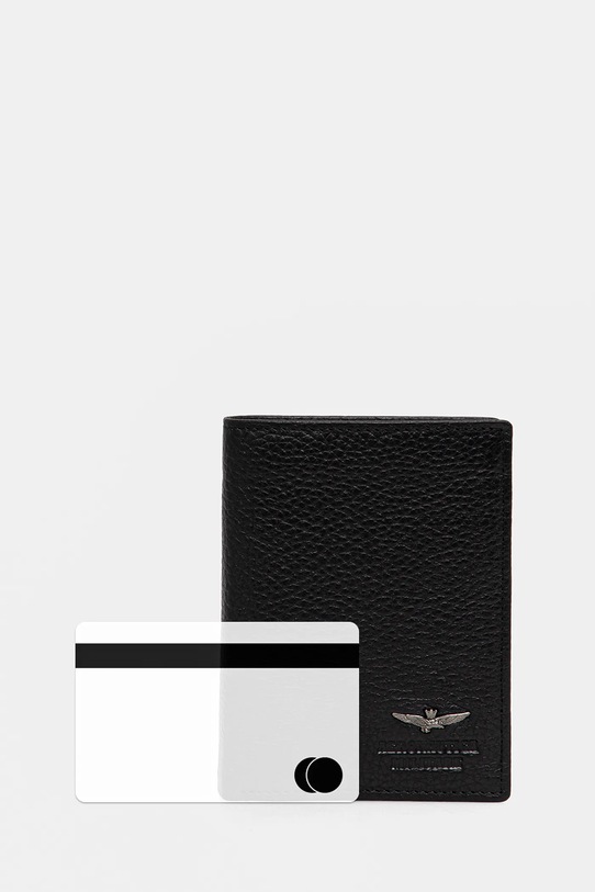 Aeronautica Militare portfel skórzany AM186 czarny