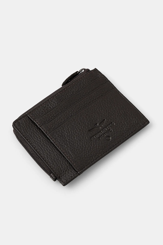 Шкіряний гаманець Aeronautica Militare AM187 коричневий SS23