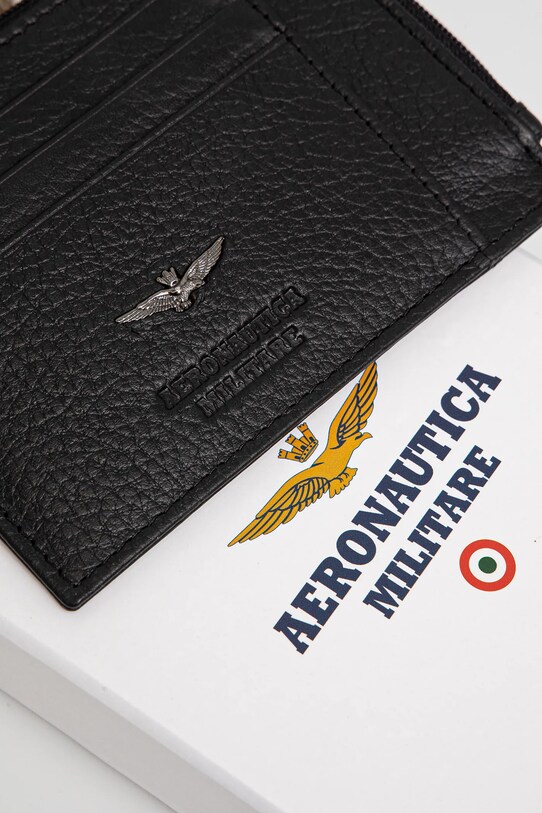 Accesorii Aeronautica Militare portofel de piele AM187 negru