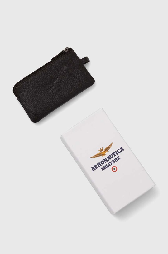 Akcesoria Aeronautica Militare etui na klucze skórzane AM189 brązowy