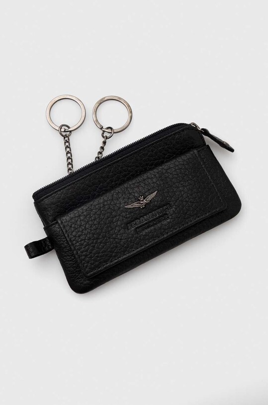 Kožni etui za ključeve Aeronautica Militare AM189 crna AA00