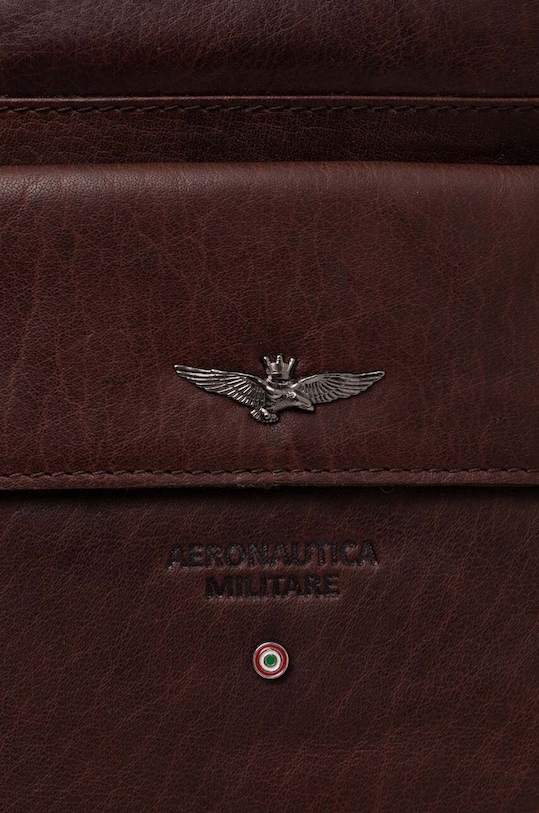 Aeronautica Militare ghiozdan de piele maro AM305